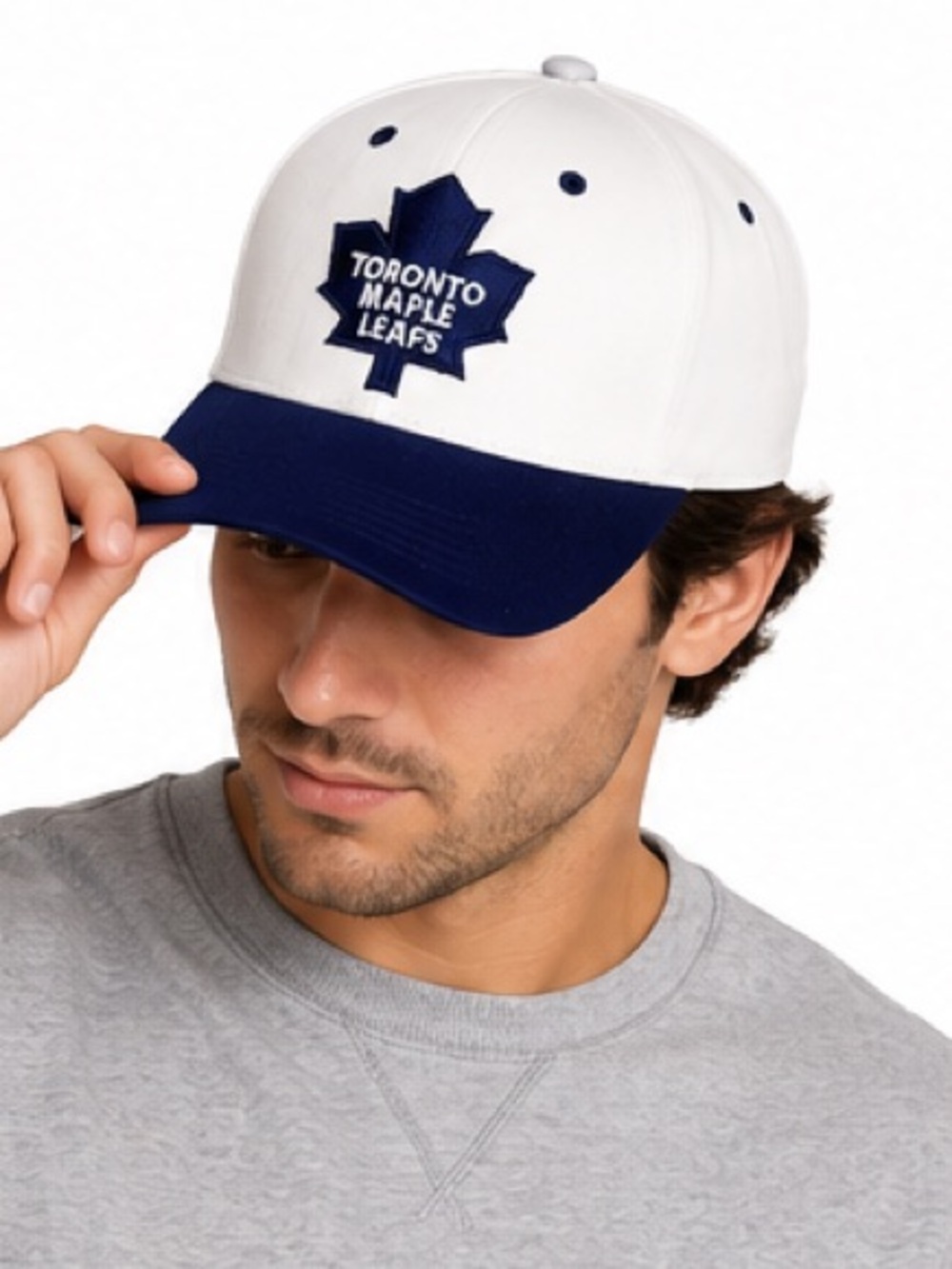 NWT Toronto Maple Leafs NHL Vintage Logo White Navy Adjustable Hat